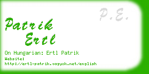 patrik ertl business card